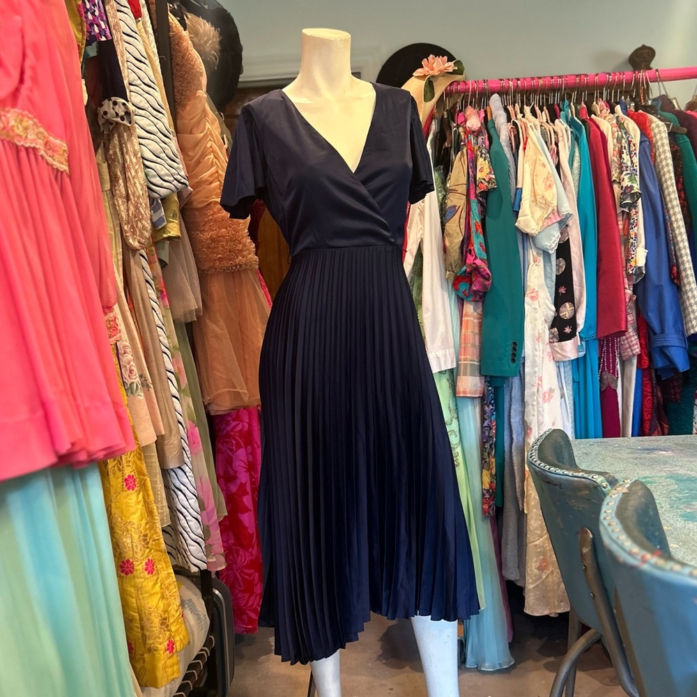 Classic Navy Pleated Beauty